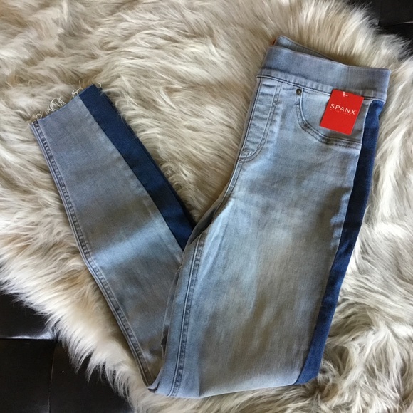 SPANX Pants - Spanx Side Stripe Distressed Skinny Jean Medium